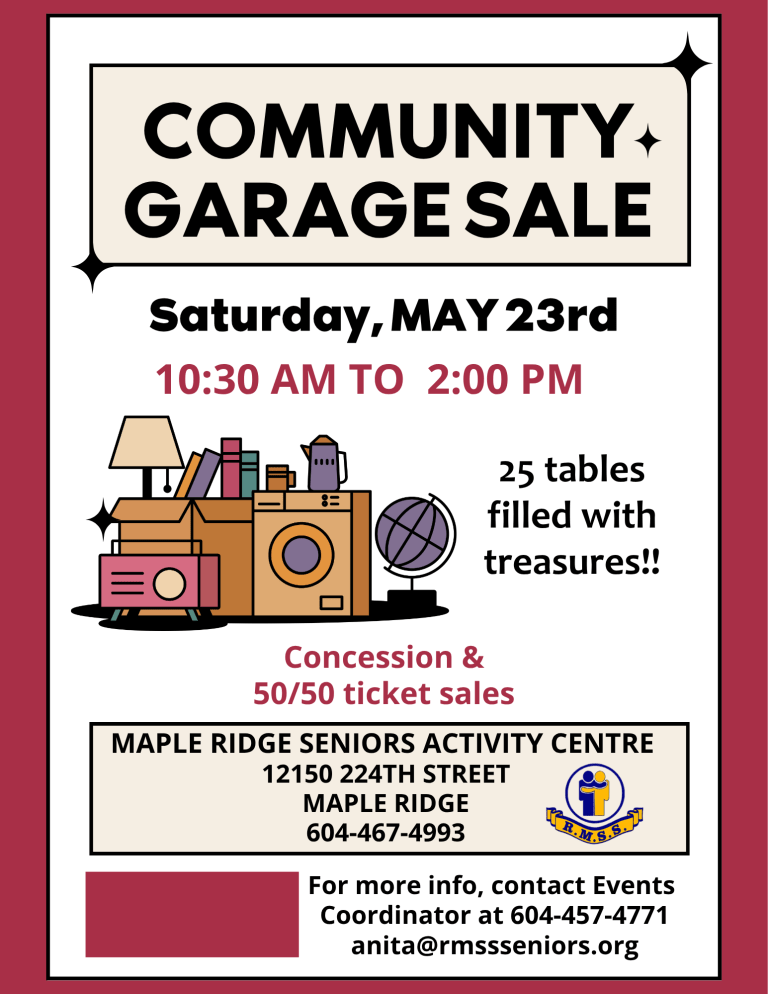 Garage Sale May 23 - GV