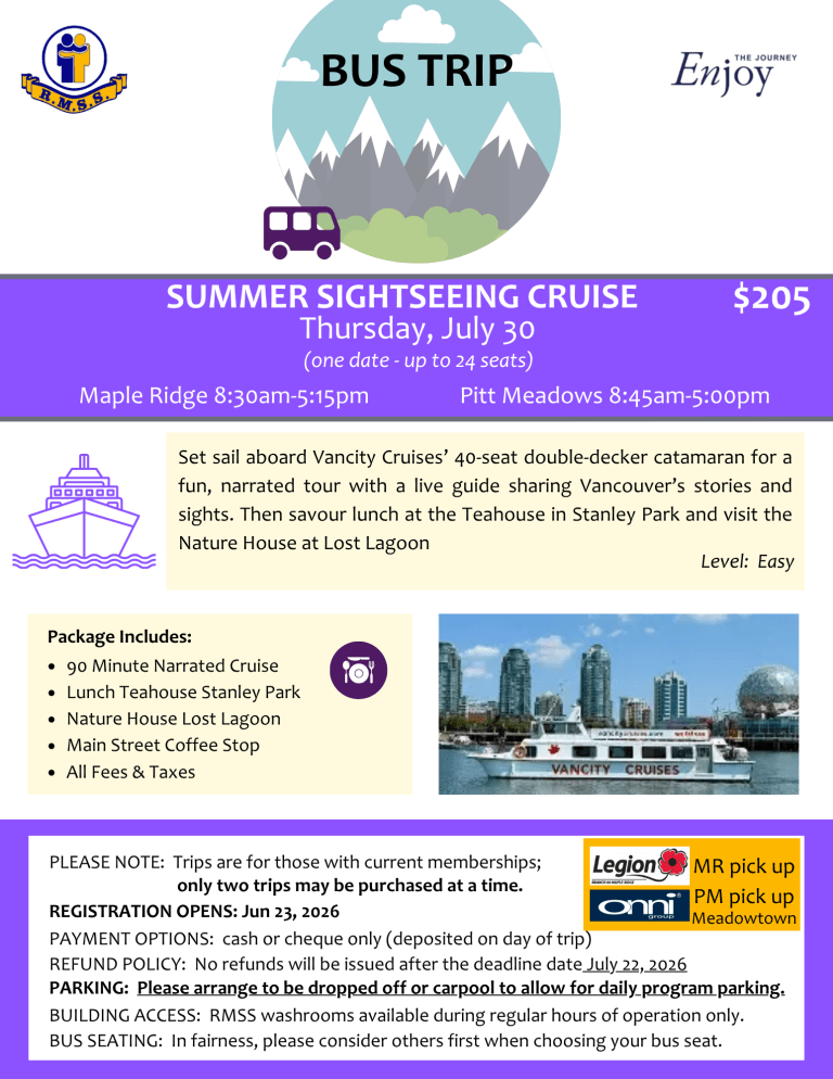 Summer Sightseeing Cruise