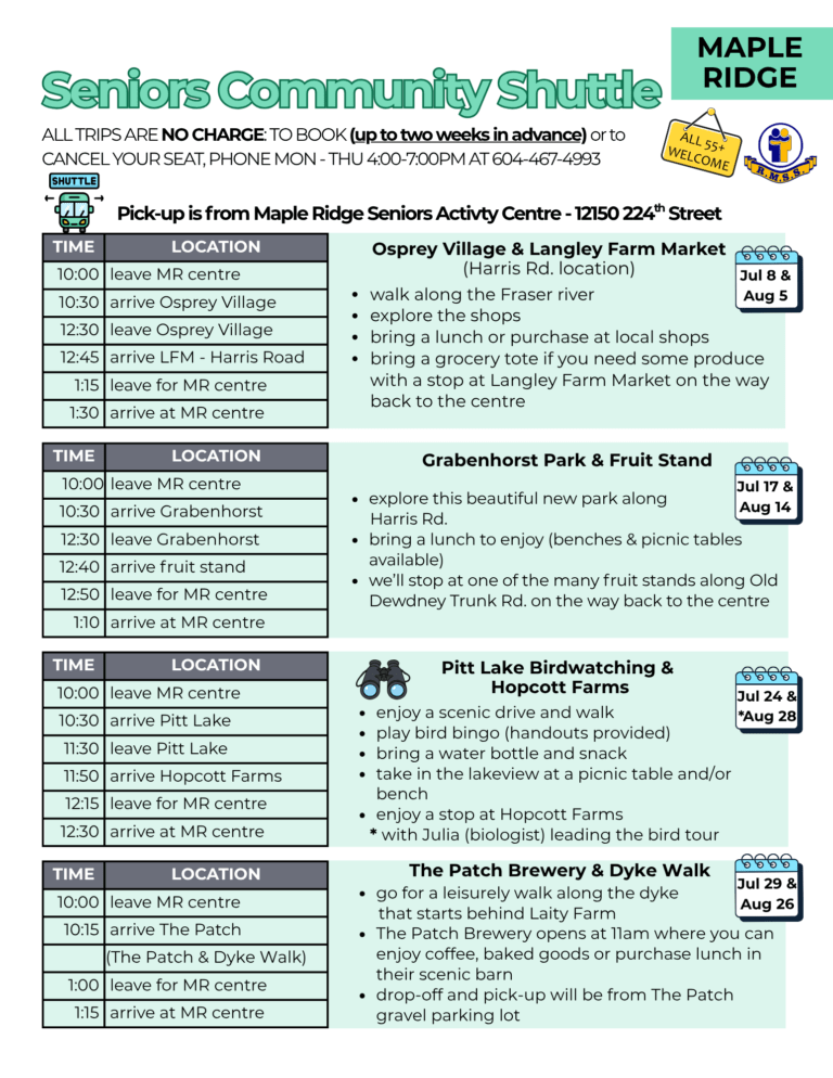 Community Shuttle - Maple Ridge - Jul & Aug (up)