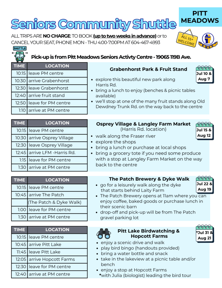 Community Shuttle - Pitt Meadows - Jul & Aug (up)