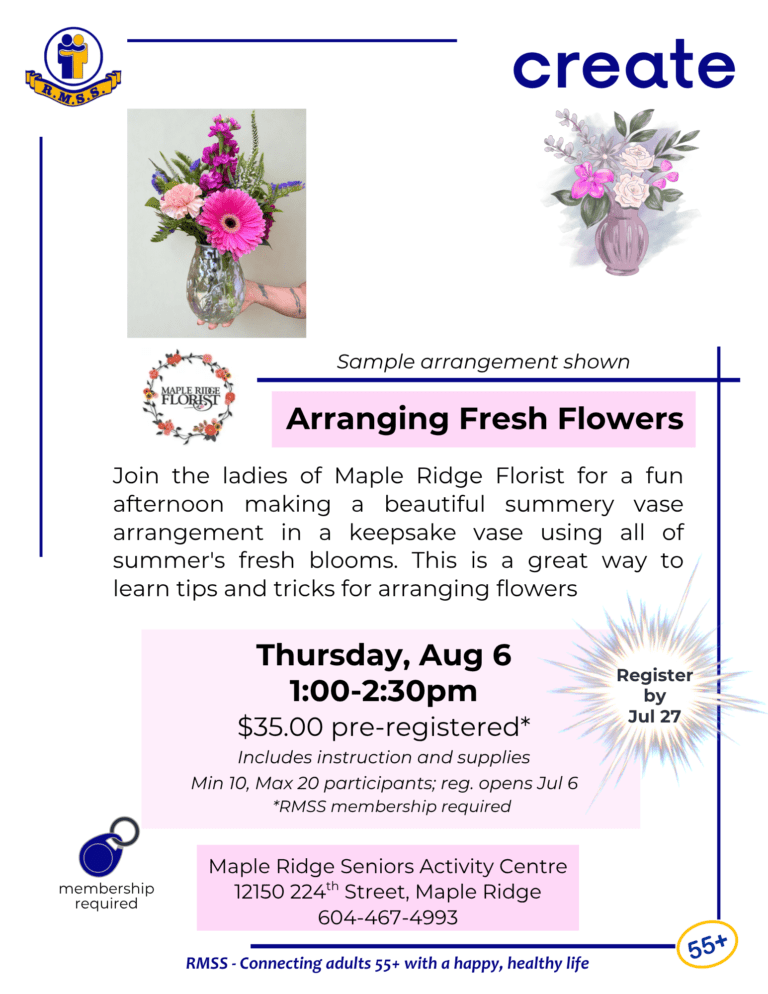 Create - Flower Arranging July & Aug