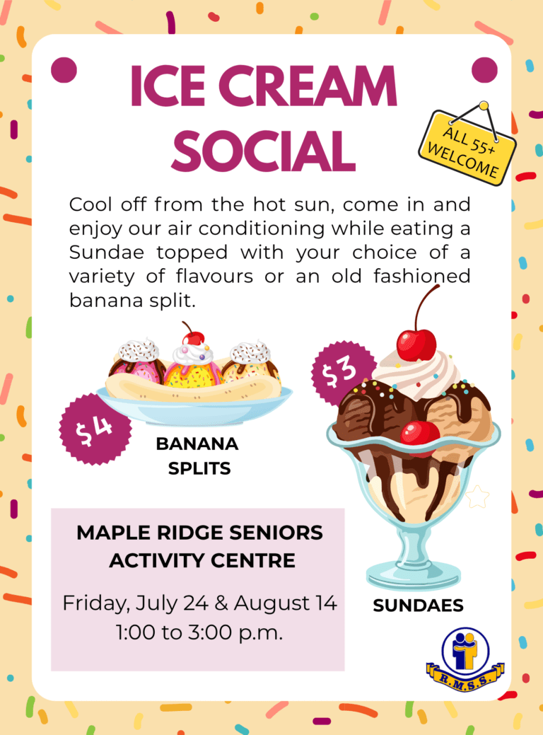 Ice Cream Socials July & Aug