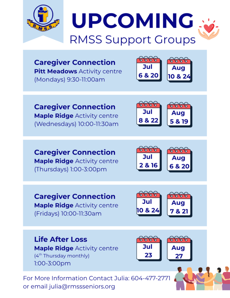 RMSS Support Groups Jul & Aug