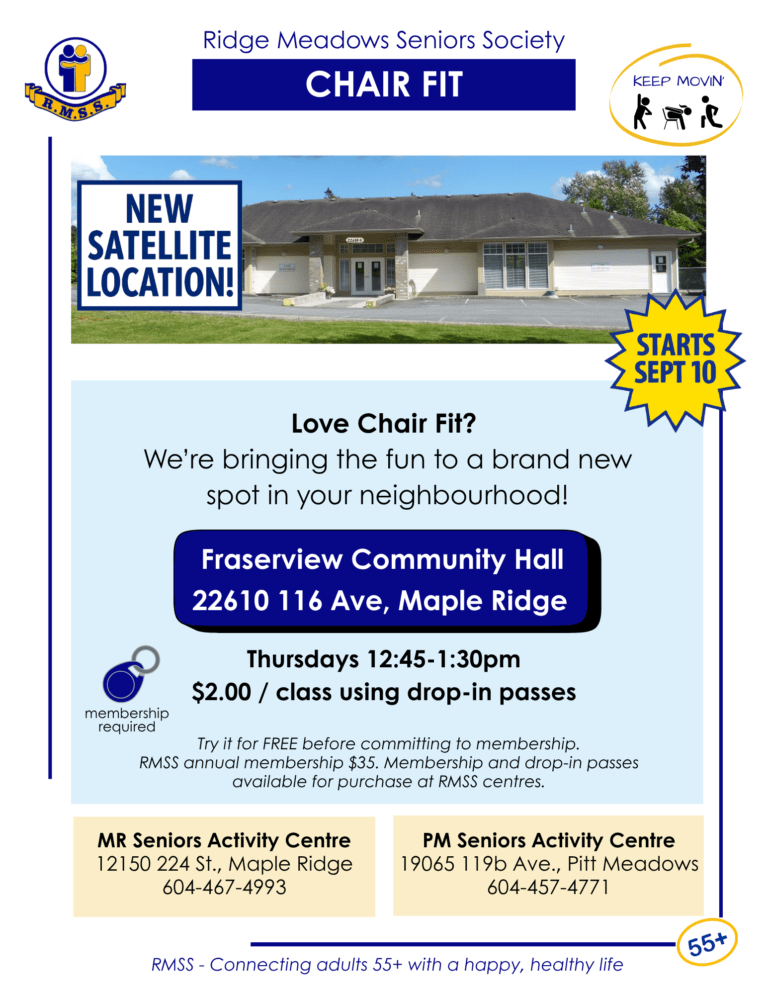 September & October Chair Fit at Fraserview